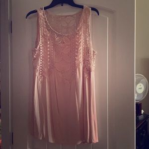 Light flowy sleeveless dusty rose top
